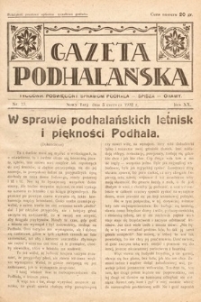 Gazeta Podhalańska : tygodnik poświęcony sprawom Podhala, Spisza, Orawy. 1932, nr 23