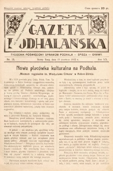 Gazeta Podhalańska : tygodnik poświęcony sprawom Podhala, Spisza, Orawy. 1932, nr 25