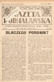 Gazeta Podhalańska : tygodnik poświęcony sprawom Podhala, Spisza, Orawy. 1932, nr 32