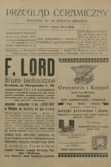 Przegląd Ceramiczny. R.7, 1907, nr 3