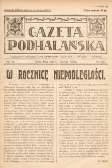 Gazeta Podhalańska : tygodnik poświęcony sprawom Podhala, Spisza, Orawy. 1932, nr 46