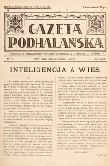 Gazeta Podhalańska : tygodnik poświęcony sprawom Podhala, Spisza, Orawy. 1933, nr 4