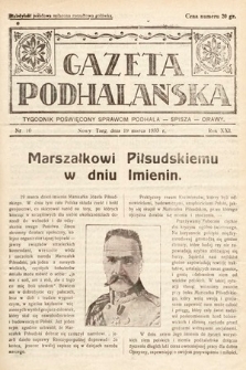 Gazeta Podhalańska : tygodnik poświęcony sprawom Podhala, Spisza, Orawy. 1933, nr 10