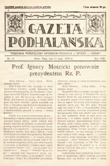 Gazeta Podhalańska : tygodnik poświęcony sprawom Podhala, Spisza, Orawy. 1933, nr 18