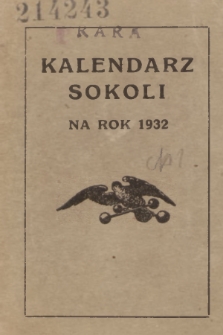 Kalendarz Sokoli na Rok 1932