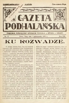 Gazeta Podhalańska : tygodnik poświęcony sprawom Podhala, Spisza, Orawy. 1933, nr 32