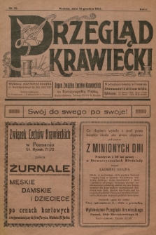 Przegląd Krawiecki : organ Związku Cechów Krawieckich na Rzeczpospolitą Polską. R.1, 1925, nr 10
