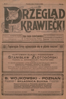 Przegląd Krawiecki : organ Związku Cechów Krawieckich na Rzeczpospolitą Polską. R.2, 1926, nr 3