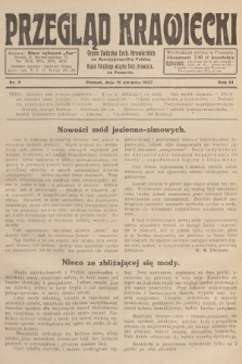 Przegląd Krawiecki : organ Związku Cech. Krawieckich na Rzeczypospolitą Polską : organ Polskiego Związku Cech. Krawieck. na Pomorze. R.3, 1927, nr 8