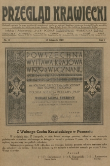 Przegląd Krawiecki : miesięcznik specjalny dla spraw zawodowych i gospodarczych krawiectwa męskiego i damskiego, kuśnierstwa, fabrykacji i handlu materjałów i przyborów krawieckich oraz branży futrzanej : organ Związku Cechów Krawieckich na Rzeczpospolitą Polską. R.5, 1929, nr 11