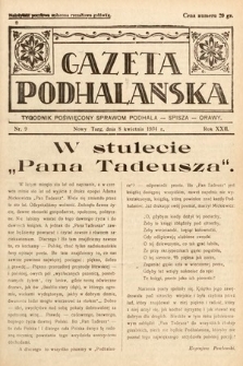 Gazeta Podhalańska : tygodnik poświęcony sprawom Podhala, Spisza, Orawy. 1934, nr 9