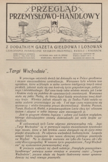 Przegląd Przemysłowo-Handlowy : czasopismo poświęcone sprawom przemysłu, handlu i finansów. R.1, 1921, wrzesień