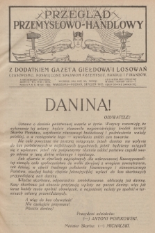 Przegląd Przemysłowo-Handlowy : czasopismo poświęcone sprawom przemysłu, handlu i finansów. R.2, 1922, styczeń