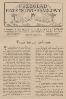Przegląd Przemysłowo-Handlowy : czasopismo poświęcone sprawom przemysłu, handlu i finansów. R.2, 1922, czerwiec