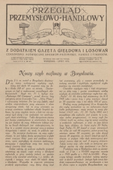 Przegląd Przemysłowo-Handlowy : czasopismo poświęcone sprawom przemysłu, handlu i finansów. R.2, 1922, lipiec