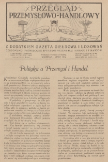 Przegląd Przemysłowo-Handlowy : czasopismo poświęcone sprawom przemysłu, handlu i finansów. R.2, 1922, lipiec