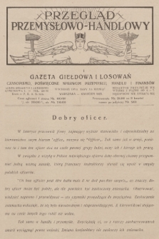 Przegląd Przemysłowo-Handlowy i Gazeta Giełdowa i Losowań : czasopismo poświęcone sprawom przemysłu, handlu i finansów. R.3, 1923, kwiecień