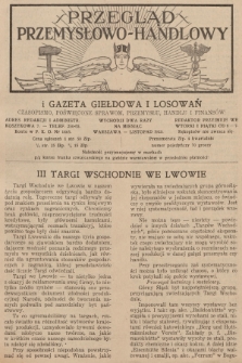 Przegląd Przemysłowo-Handlowy i Gazeta Giełdowa i Losowań : czasopismo poświęcone sprawom przemysłu, handlu i finansów. R.3, 1923, listopad