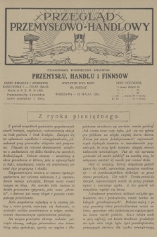 Przegląd Przemysłowo-Handlowy : czasopismo poświęcone sprawom przemysłu, handlu i finansów. R.4, 1924, maj