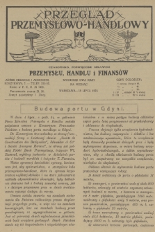 Przegląd Przemysłowo-Handlowy : czasopismo poświęcone sprawom przemysłu, handlu i finansów. R.4, 1924, lipiec