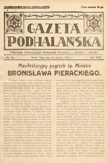 Gazeta Podhalańska : tygodnik poświęcony sprawom Podhala, Spisza, Orawy. 1934, nr 18