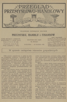 Przegląd Przemysłowo-Handlowy : czasopismo poświęcone sprawom przemysłu, handlu i finansów. R.4, 1924, grudzień