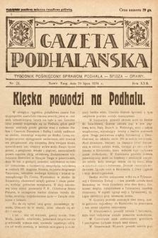 Gazeta Podhalańska : tygodnik poświęcony sprawom Podhala, Spisza, Orawy. 1934, nr 21