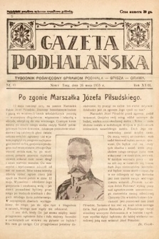 Gazeta Podhalańska : tygodnik poświęcony sprawom Podhala, Spisza, Orawy. 1935, nr 10