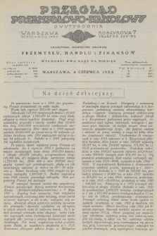 Przegląd Przemysłowo-Handlowy : czasopismo poświęcone sprawom przemysłu, handlu i finansów. R.5, 1925, czerwiec