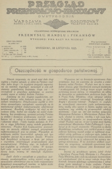 Przegląd Przemysłowo-Handlowy : czasopismo poświęcone sprawom przemysłu, handlu i finansów. R.5, 1925, listopad