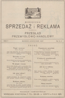 Sprzedaż i Reklama. R.7, 1927, nr 3-4