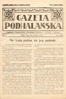 Gazeta Podhalańska : tygodnik poświęcony sprawom Podhala, Spisza, Orawy. 1935, nr 14