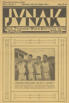 Junak : tygodniowy ilustrowany organ Woj. Komit. W. F. i P. W. Poznań-Toruń. R.1 (10), 1929, nr 7