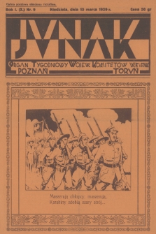 Junak : tygodniowy ilustrowany organ Woj. Komit. W. F. i P. W. Poznań-Toruń. R.1 (10), 1929, nr 9