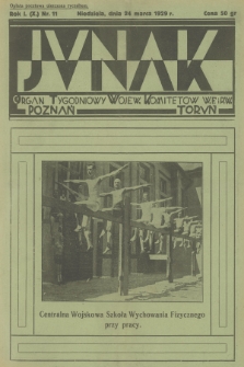 Junak : tygodniowy ilustrowany organ Woj. Komit. W. F. i P. W. Poznań-Toruń. R.1 (10), 1929, nr 11