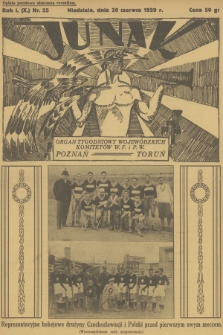 Junak : tygodniowy ilustrowany organ Woj. Komit. W. F. i P. W. Poznań-Toruń. R.1 (10), 1929, nr 25