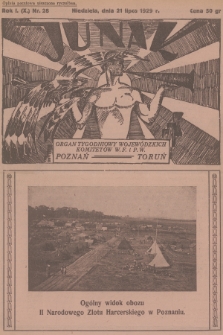 Junak : tygodniowy ilustrowany organ Woj. Komit. W. F. i P. W. Poznań-Toruń. R.1 (10), 1929, nr 28
