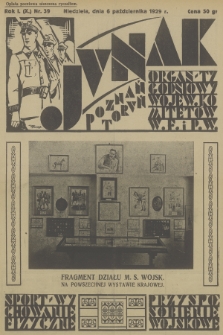 Junak : tygodniowy ilustrowany organ Woj. Komit. W. F. i P. W. Poznań-Toruń. R.1 (10), 1929, nr 39