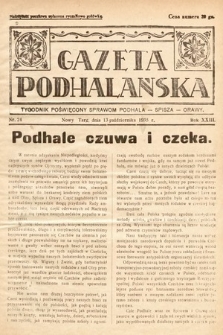 Gazeta Podhalańska : tygodnik poświęcony sprawom Podhala, Spisza, Orawy. 1935, nr 24