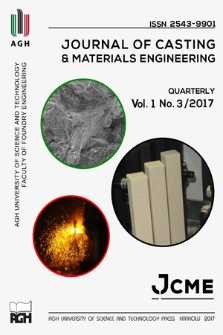 Journal of Casting & Materials Engineering : JCME. Vol. 1, 2017, no. 3