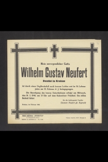 Mein unvergesslicher Gatte Wilhelm Gustav Neufert Dentist in Krakau [...] m 12. Februar d. J. heimgegangen [...] : Krakau, im Februar 1944