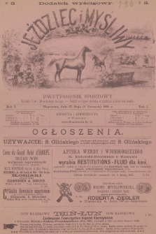 Jeździec i Myśliwy : dodatek wyścigowy. R.1, 1891, № 3