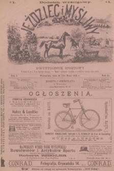 Jeździec i Myśliwy : dodatek wyścigowy. R.2, 1892, № 1