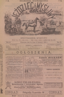 Jeździec i Myśliwy : dodatek wyścigowy. R.2, 1892, № 4