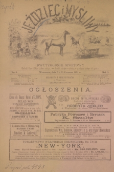 Jeździec i Myśliwy : dwutygodnik sportowy. R.1, 1891, nr 5