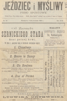 Jeździec i Myśliwy : pismo sportowe. R.13, 1903, nr 23