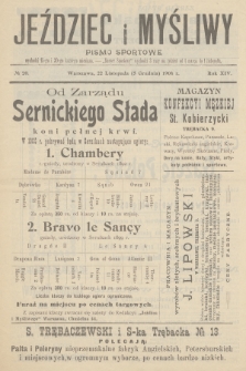 Jeździec i Myśliwy : pismo sportowe. R.14, 1904, nr 20