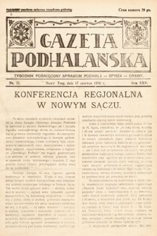 Gazeta Podhalańska : tygodnik poświęcony sprawom Podhala, Spisza, Orawy. 1934, nr 17