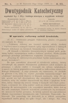 Dwutygodnik Katechetyczny. R.3, 1899, nr 4