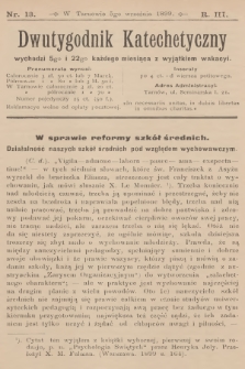 Dwutygodnik Katechetyczny. R.3, 1899, nr 13